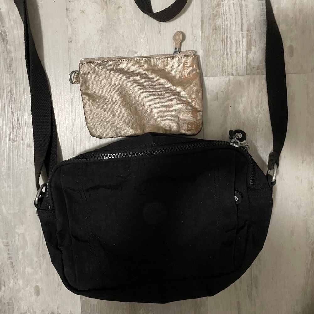 Kipling crossbody bag with golden pouch